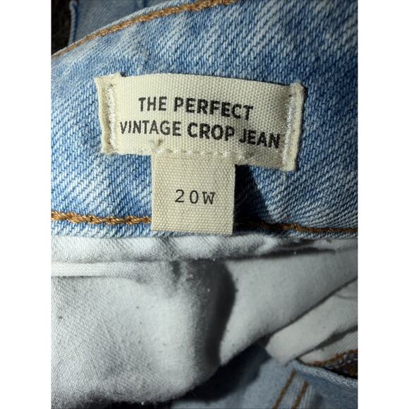 Madewell 20W Perfect Vintage Crop Light Wash Distressed Jeans NWT - Picture 3 of 9